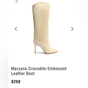 Maryana Crocodile-Embossed Leather Boot